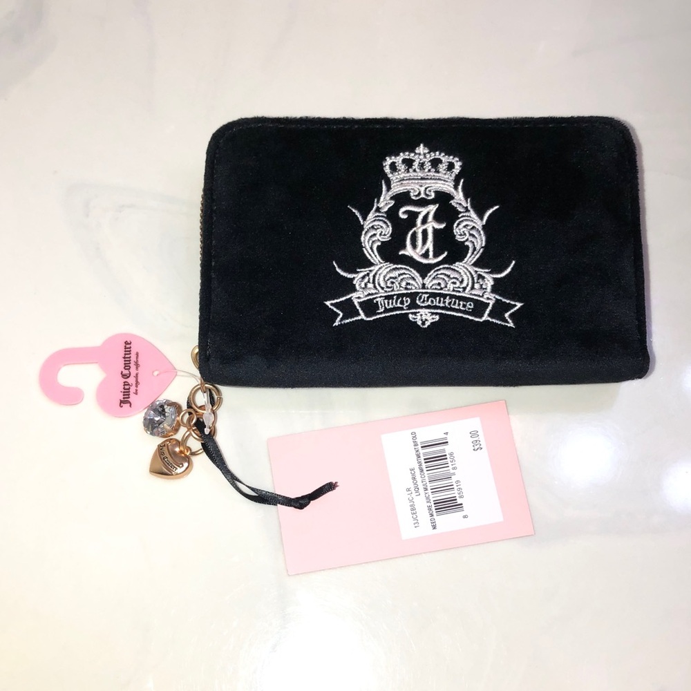 Juicy Couture Liquorice Need More Juicy Multi Compartment Wallet NWT
